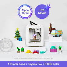 Load image into Gallery viewer, Toybox Alpha Three Pro Saver 3D Printer Bundle