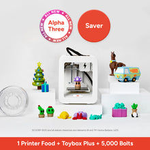 Load image into Gallery viewer, Toybox Alpha Three Saver 3D Printer Bundle