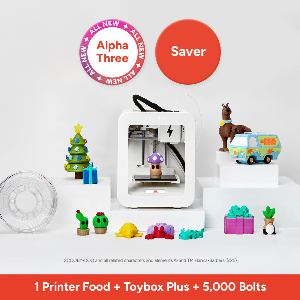 Toybox Alpha Three Saver 3D Printer Bundle