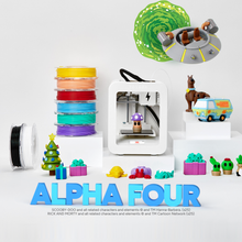 Load image into Gallery viewer, Toybox Alpha Four Pro Mega 3D Printer Bundle
